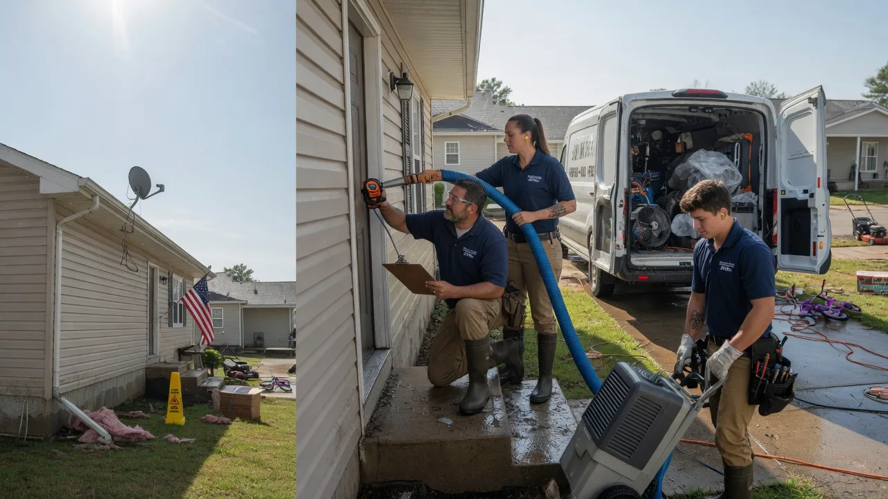 Ceiling Water Damage Restoration in Omaha, IL near me